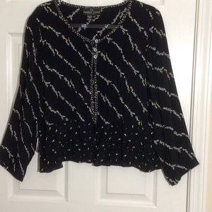 Carole Little Black, Light Blue and White Shrug Size 16